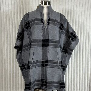 Poncho Charlie Paige Blanc Pailleté – Une Taille, Coton/lurex, Neuf Avec étiquettes